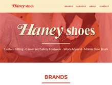 Tablet Screenshot of haneyshoestore.com